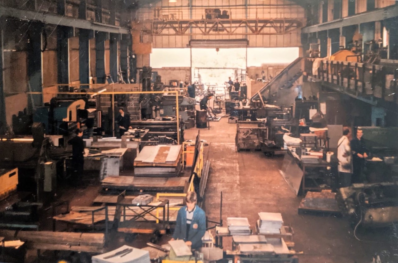 Universal Fabrications' original business premises in Nuneaton in 1979
